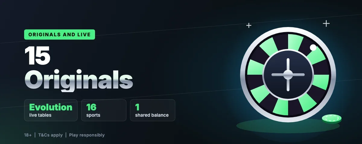 MineBit Originals, live tables from Evolution and a 16-sport sportsbook on one balance